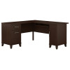 Bush Somerset Collection L-Shaped Desk 60" Mocha Cherry - WC81830K