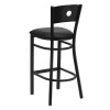 Flash Furniture Circle Back Metal Restaurant Barstool with Black Vinyl Seat - XU-DG-60120-CIR-BAR-BLKV-GG