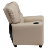 Flash Furniture Contemporary Kid's Recliner with Cup Holder Beige Vinyl - BT-7950-KID-BGE-GG