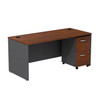 Bush Business Furniture Series C Executive Desk 66" with 2-Drawer Mobile Pedestal Hansen Cherry - SRC028HCSU