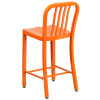 Flash Furniture Orange Metal Indoor-Outdoor Counter Height Stool 24"H (2-Pack) - CH-61200-24-OR-GG