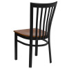 Flash Furniture School House Metal Restaurant Chair with Cherry Woodl Seat - XU-DG6Q4BSCH-CHYW-GG