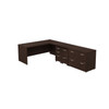 Bush Business Furniture Series C Desk w 3-Drawer Mobile Pedestal L-Shaped Mocha Cherry - SRC0011MRSU