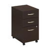 Bush Business Furniture Series C Desk w 3-Drawer Mobile Pedestal L-Shaped Mocha Cherry - SRC0011MRSU