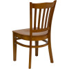Flash Furniture Wood Vertical Back Chair with Cherry Finish and Cherry Wood Seat - XU-DGW0008VRT-CHY-GG