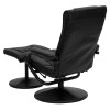 Flash Furniture Contemporary Black  Leather Recliner and Ottoman - BT-7862-BK-GG