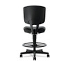 HON Volt Series Adjustable Task Stool, Black Leather - 5705SB11T