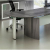 Mayline Medina Curved Desk Extension Right Gray Steel - MNEXTR-LGS