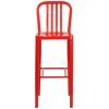 Flash Furniture Red Metal Indoor-Outdoor Barstool 30"H (2-Pack) - CH-61200-30-RED-GG