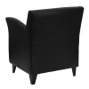 Flash Furniture Roman Series Black Leather Reception Chair - ZB-ROMAN-BLACK-GG