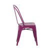 Flash Furniture Purple Metal Indoor-Outdoor Stackable Chair - ET-3534-PUR-GG