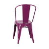 Flash Furniture Purple Metal Indoor-Outdoor Stackable Chair - ET-3534-PUR-GG