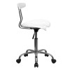 Flash Furniture Vibrant White and Chrome Computer Task Chair with Tractor Seat - LF-214-WHITE-GG