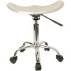Flash Furniture Vibrant Silver Tractor Seat and Chrome Stool  -  LF-214A-SILVER-GG