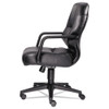 HON 2090 Series Pillow-Soft Managerial Leather Mid-Back Swivel Tilt Chair Black - 2092SR11T