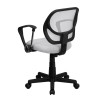 Flash Furniture Mid-Back White Mesh Task Chair and Computer Chair with Arms - WA-3074-WHT-A-GG