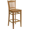 Flash Furniture Wood Ladder Back Barstool with Natural Finish and Natural Wood Seat - XU-DGW0005BARLAD-NAT-GG