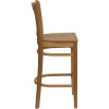 Flash Furniture Wood Ladder Back Barstool with Natural Finish and Natural Wood Seat - XU-DGW0005BARLAD-NAT-GG