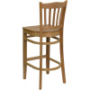 Flash Furniture Wood Ladder Back Barstool with Natural Finish and Natural Wood Seat - XU-DGW0005BARLAD-NAT-GG