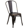 Flash Furniture Distressed Copper Metal Indoor-Outdoor Stackable Chair - ET-3534-COP-GG