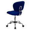 Flash Furniture Mid-Back Blue Mesh Task Chair with Chrome Base - H-2376-F-BLUE-GG