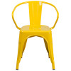 Flash Furniture Yellow Metal Indoor-Outdoor Chair with Arms - CH-31270-YL-GG