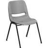 Flash Furniture HERCULES Ergonomic Shell Stack Chair Gray - RUT-EO1-GY-GG