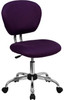 Flash Furniture Mid-Back Purple Mesh Task Chair with Chrome Base - H-2376-F-PUR-GG
