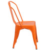 Flash Furniture Orange Metal Indoor-Outdoor Stackable Chair - CH-31230-OR-GG