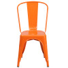 Flash Furniture Orange Metal Indoor-Outdoor Stackable Chair - CH-31230-OR-GG