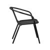 Flash Furniture Black Rattan Indoor-Outdoor Restaurant / Patio Stack Chair (2-pack) - 2-TLH-037-BK-GG