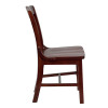 Flash Furniture School House Chair with Mahogany Finish and Mahogany Seat - XU-DG-W0006-MAH-GG