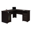 Bush Cabot Collection L-Shaped Desk 60" & Hutch Espresso Oak - CAB001EPO