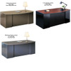 Mayline CSII Bow Front Desk with Box/Box/File Pedestal 60W x 39D x 29H - C1951