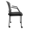 Eurotech by Raynor Breeze Side Chair with Casters, Black Frame - FS9070