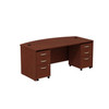 Bush Business Furniture Series C Package Bowfront Desk with 3-Drawer Mobile Pedestals Mahogany - SRC013MASU