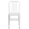 Flash Furniture White Metal Indoor-Outdoor Chair (2-Pack) - CH-61200-18-WH-GG