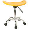 Flash Furniture Vibrant Orange Yellow Tractor Seat and Chrome Stool   -  LF-214A-YELLOW-GG