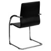 Flash Furniture Black Vinyl Side Chair with Chrome Sled Base - BT-509-BK-GG