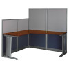 Bush Furniture Office-in-an-Hour L Shaped Desk Workstation with Panels - WC36494-03K