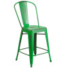 Flash Furniture Distressed Green Metal Indoor-Outdoor Counter Height Chair 24"H - ET-3534-24-GN-GG