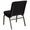 Flash Furniture Hercules Series 21 Extra Wide Black Dot Fabric Chair with Book Basket - FD-CH0221-4-GV-S0806-BAS-GG