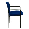 Flash Furniture Navy Fabric Stacking Chair with Arms - BT-516-1-NVY-GG