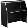 Flash Furniture Foldable Bar / Reception Desk 4' Black Speckled Laminate - XA-BAR-48-MAR-GG