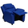 Flash Furniture Kid's Recliner with Storage Blue Vinyl - BT-7985-KID-BLUE-GG