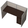 Bush Furniture Easy Office Straight Desk 60" Closed with Mobile File Cabinet - EOD260SMR-03K
