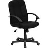 Flash Furniture Mid-Back Black Fabric Executive Office Chair - GO-ST-6-BK-GG