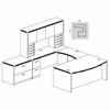 Mayline Aberdeen Executive U-Shaped Desk 72 w/Wood Door Hutch Package Gray Steel - AT10-LGS