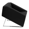 Flash Furniture Smart Series Black Leather Reception Chair - ZB-SMART-BLACK-GG