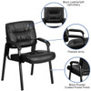 Flash Furniture Black Guest / Reception Chair with Black Frame Finish - BT-1404-GG